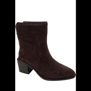 Vince Camuto Water-Repellent Suede Mid-Shaft Boots Kortimy Root Beer - Wide